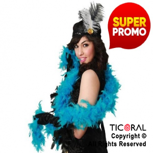 BOA PLUMAS TURQUESA 2MTS (40GR HS2374-15 x 1